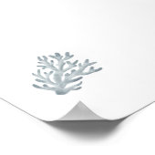 水彩青サンゴプリント ポスター (角)