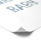 水彩青サーファーベビー看板 ポスター (角)