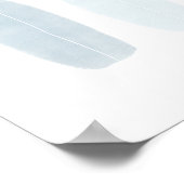 水彩青サーフィンボードのポスター ポスター (角)