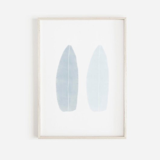 水彩青サーフィンボードのポスター ポスター