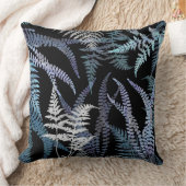 水彩青シダ抽象芸術植物模様 クッション (ブランケット)