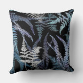 水彩青シダ抽象芸術植物模様 クッション (裏面)