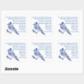 水彩青ジェイ鳥セントフランシス祈りの言葉 スクエアシール (シート)