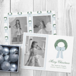 水彩青ジンジャムサッシュリース写真 シーズンカード