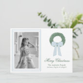 水彩青ジンジャムサッシュリース写真 シーズンカード (スタンド正面)