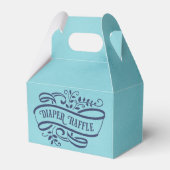 水彩青スタイリッシュ赤ちゃんシャワーおむつラッフル フェイバーボックス (裏面サイド)