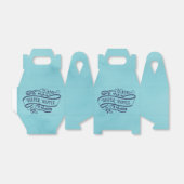 水彩青スタイリッシュ赤ちゃんシャワーおむつラッフル フェイバーボックス (折り畳みなし)