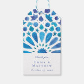 水彩青タイル ギフトタグ (正面)