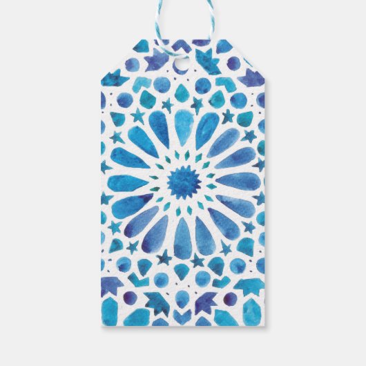 水彩青タイル ギフトタグ (裏面)
