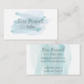 水彩青デザイン名刺カスタム体 名刺 (正面/裏面)