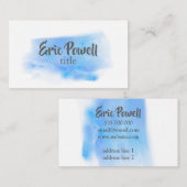 水彩青デザイン名刺カスタム体 名刺 (正面/裏面)
