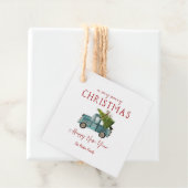 水彩青トラック | クリスマスギフトタグ フェイバータグ (インサイチュ)