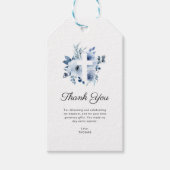 水彩青バプテスマ写真感謝していあなた ギフトタグ (正面)