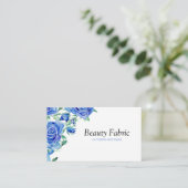 水彩青バラファッション服店 名刺 (スタンド正面)