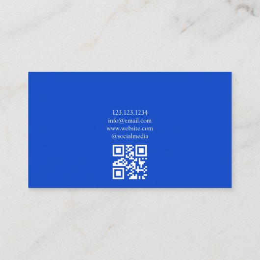 水彩青バラファッション服店 名刺 (裏面)