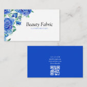 水彩青バラファッション服店 名刺 (正面/裏面)