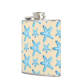 水彩青ヒトデ模様 フラスク (左)