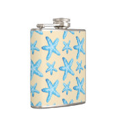 水彩青ヒトデ模様 フラスク (右)