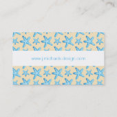 水彩青ヒトデ模様 名刺 (裏面)