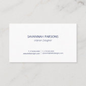 水彩青ビジネスエレガントカード 名刺 (裏面)