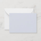 水彩青フローラパーソナライズされた具 ノートカード (裏面)