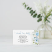 水彩青フローラブックベビーチケット エンクロージャーカード (スタンド正面)