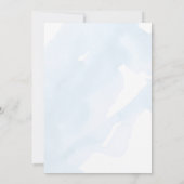 水彩青フローラベビーシャワー 招待状 (裏面)