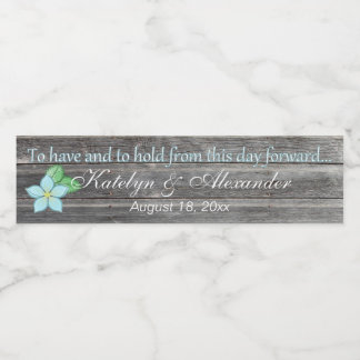 水彩青フローラ持ち持ち持ち国テーマ ペットボトルラベル