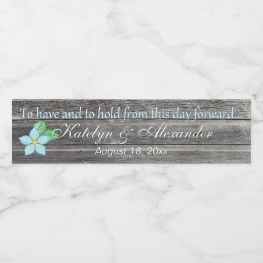 水彩青フローラ持ち持ち持ち国テーマ ペットボトルラベル (シングルラベル)