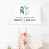 水彩青フローラ洗礼式 横断幕 (インサイチュ)