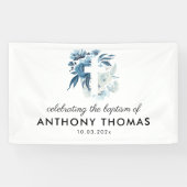 水彩青フローラ洗礼式 横断幕 (横)