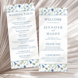 水彩青フローラ素朴な結婚式