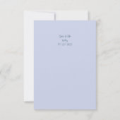 水彩青フローラ華美結婚式招待状 招待状 (裏面)