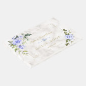 水彩青フローラ金ゴールドグリッターマーブル結婚ズ ゲストブック (コーナー)