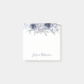 水彩青フローラ パーソナライズされた ポストイット (正面)