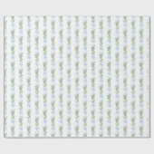 水彩青フローラ(緑) ラッピングペーパー (フラット)