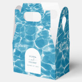 水彩青モダン海ビーチ結婚式 フェイバーボックス (オープン)