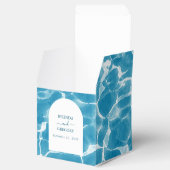 水彩青モダン海ビーチ結婚式 フェイバーボックス (オープン)