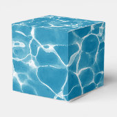 水彩青モダン海ビーチ結婚式 フェイバーボックス (裏面サイド)