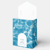 水彩青モダン海ビーチ結婚式 フェイバーボックス (オープン)