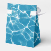 水彩青モダン海ビーチ結婚式 フェイバーボックス (裏面サイド)