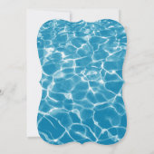 水彩青モダン海ビーチ結婚式 招待状 (裏面)