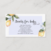 水彩青レモンブックベビーチケット エンクロージャーカード (正面)