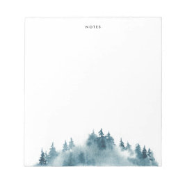 水彩青冬の森 ノートパッド