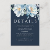 水彩青冬フローラ結婚ズ エンクロージャーカード (正面)