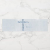 水彩青十字バプテスマ ペットボトルラベル (シングルラベル)