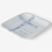 水彩青十字バプテスマ ペーパープレート (傾斜あり)