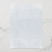 水彩青十字バプテスマ 箔招待状 (裏面)