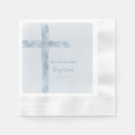 水彩青十字バプテスマ 縁ありカクテルナプキン