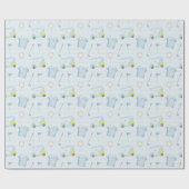 水彩青名門私立校風のギンガムゴルフポロシャツ ラッピングペーパー (フラット)